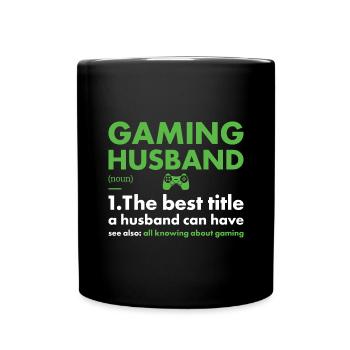 Gamer Husband Definition Gaming - Tasse einfarbig - Schwarz - Vorne