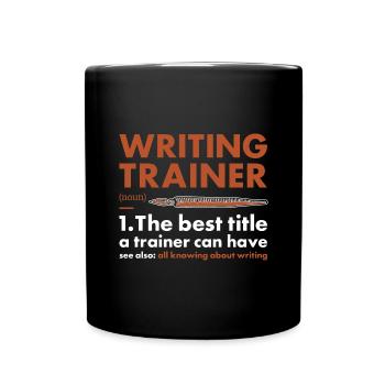 Writer Trainer Definition Writing - Full Colour Mug - black - Front