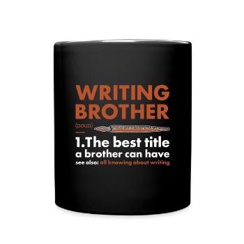 Writer Brother Definition Writing - Full Colour Mug - black - Front