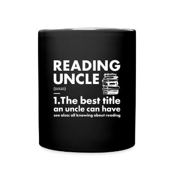 Lecteur Oncle Définition Lecture - Mug uni - noir - Devant