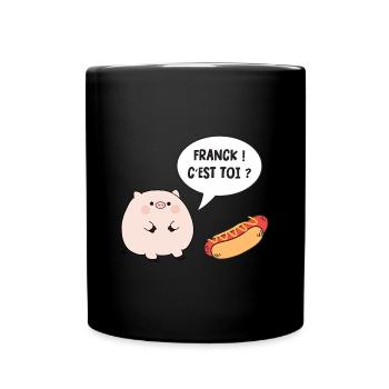 hot dog - Mug uni - noir - Devant