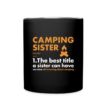 Camper Sister Définition Camping - Mug uni - noir - Devant