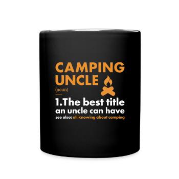 Camper Uncle Definition Camping - Full Colour Mug - black - Front
