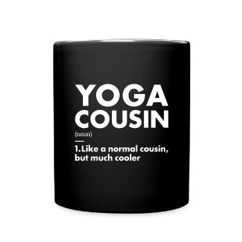 Yogi Cousin Definition Yoga - Tasse einfarbig - Schwarz - Vorne