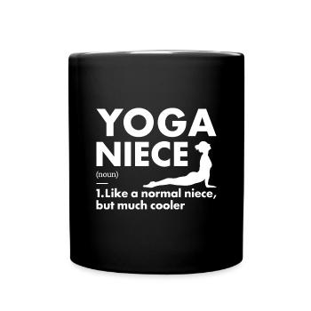 Yogi Niece Definition Yoga - Tasse einfarbig - Schwarz - Vorne