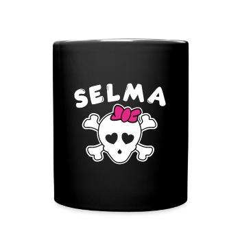 Piratin Selma Design für Mädchen und Frauen - Tasse einfarbig - Schwarz - Vorne