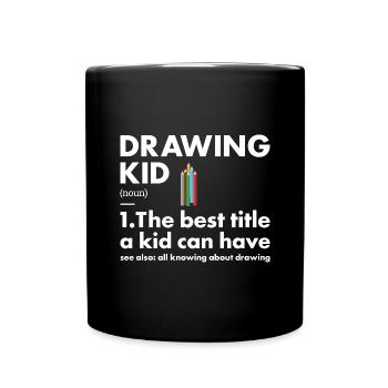 Tiroir Kid Définition Dessin - Mug uni - noir - Devant