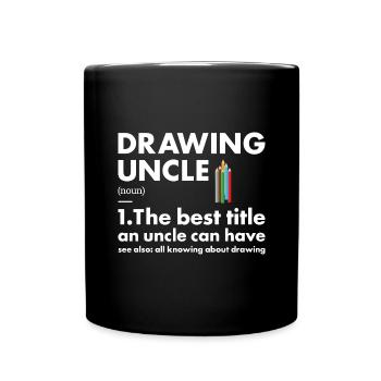 Dessin de définition de l’oncle de tiroir - Mug uni - noir - Devant