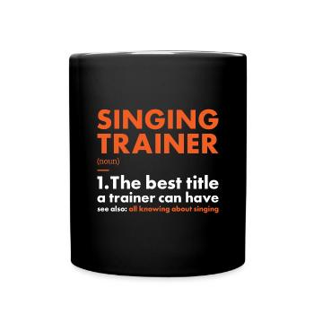 Singer Trainer Definition Singing - Tasse einfarbig - Schwarz - Vorne