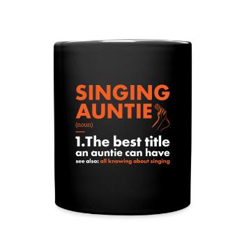 Singer Auntie Definition Singing - Tasse einfarbig - Schwarz - Vorne