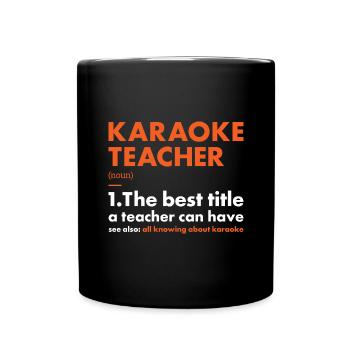 Singer Teacher Definition Karaoke - Tasse einfarbig - Schwarz - Vorne