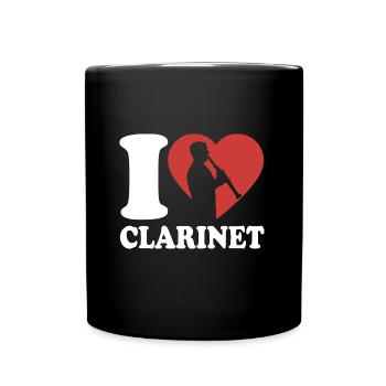 I Love Clarinette - Musicien - Clarinettiste - Mug uni - noir - Devant