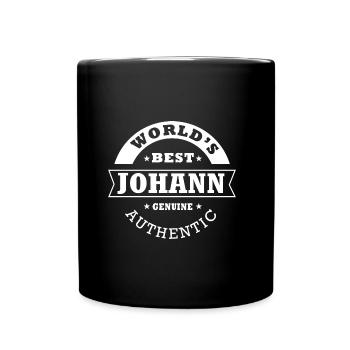 Johann der Welt bester personalisierter Name Johann - Tasse einfarbig - Schwarz - Vorne