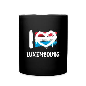 J’aime le Luxembourg / Ich Liebe Luxembourg Land - Mug uni - noir - Devant