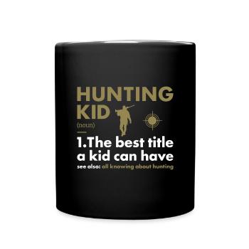 Hunter Kid Définition Chasse - Mug uni - noir - Devant