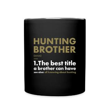 Hunter Brother Definition Hunting - Full Colour Mug - black - Front