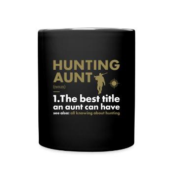 Chasseur Tante Définition Chasse - Mug uni - noir - Devant