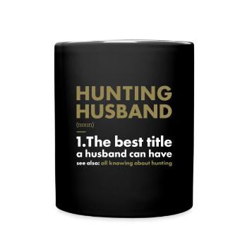 Hunter Husband Definition Hunting - Full Colour Mug - black - Front