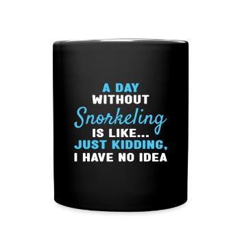 Snorkeler Une journée sans snorkeling - Mug uni - noir - Devant