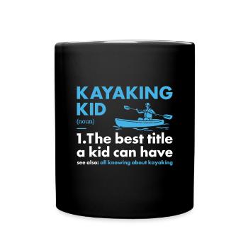 Kayaker Kid Definition Kayaking - Full Colour Mug - black - Front