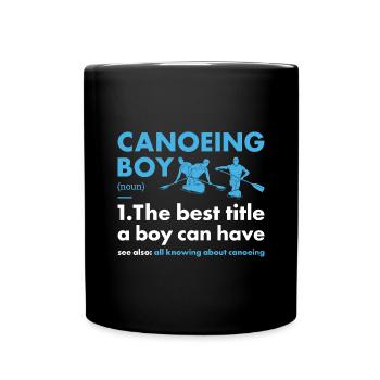 canoéiste garçon définition canoë - Mug uni - noir - Devant