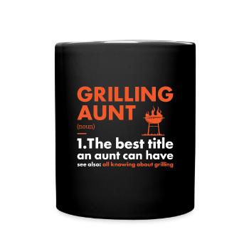 Griller Aunt Definition Grilling - Full Colour Mug - black - Front