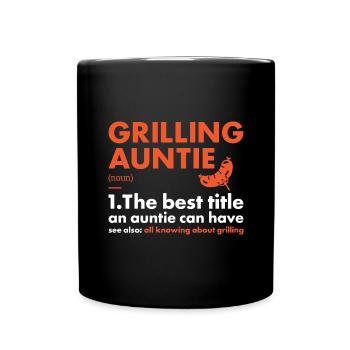 Griller Auntie Definition Grilling - Full Colour Mug - black - Front