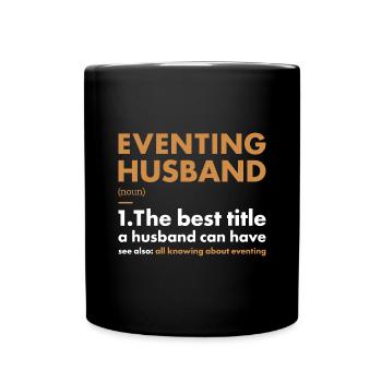 Rider Husband Definition Eventing - Full Colour Mug - black - Front
