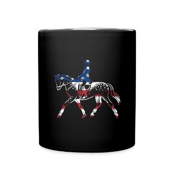 Rider Us Flag Endurance Riding - Tasse einfarbig - Schwarz - Vorne