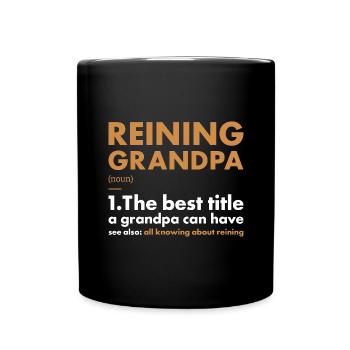 Pure Grandpa Definition Reining - Full Colour Mug - black - Front