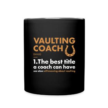 Vaulter Coach Definition Vaulting - Full Colour Mug - black - Front