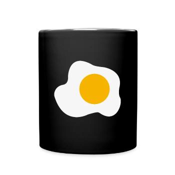 Spiegelei Grafik Frühstück Eigelb Liebhaber - Tasse einfarbig - Schwarz - Vorne