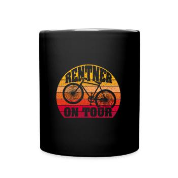 Pensioners on Tour | Bicycle | Bike - Full Colour Mug - black - Front