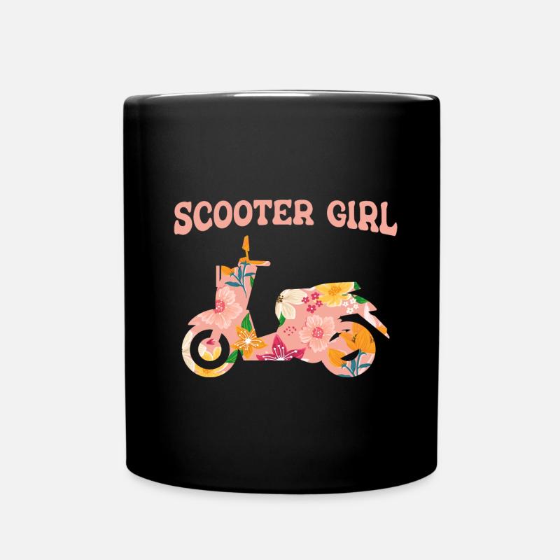 Scooter Moped Moped Scooter - Full Colour Mug - black