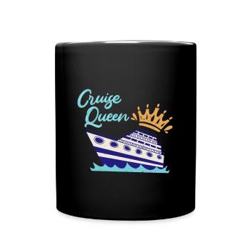 Cruise Queen Kreuzfahrt Kreuzfahrtschiff - Tasse einfarbig - Schwarz - Vorne