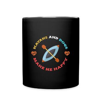 Kajak Kajakfahren - Tasse einfarbig - Schwarz - Vorne