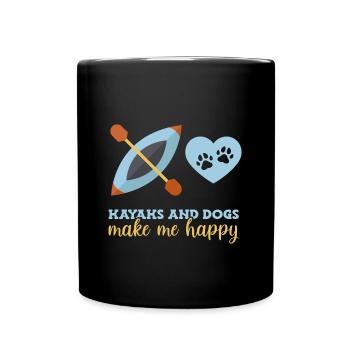Kajak Kajakfahren - Tasse einfarbig - Schwarz - Vorne