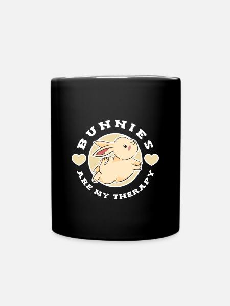 Hase Kaninchen - Tasse einfarbig - Schwarz