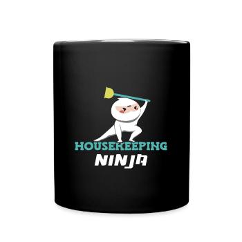 Femme de ménage Ménage - Mug uni - noir - Devant