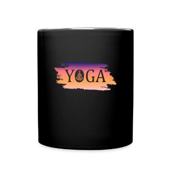 Yoga - Tasse einfarbig - Schwarz - Vorne
