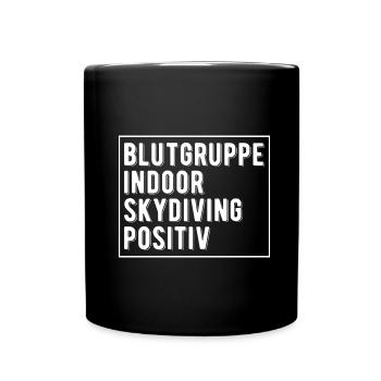 Indoor-Skydiving - Tasse einfarbig - Schwarz - Vorne
