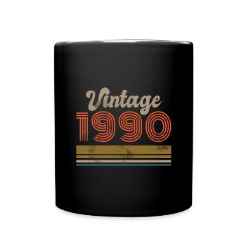 Geburtstag Vintage 1990 Limited Edition - 1990 - Tasse einfarbig - Schwarz - Vorne