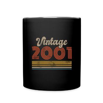 Geburtstag Vintage 2001 Limited Edition - 2001 - Tasse einfarbig - Schwarz - Vorne