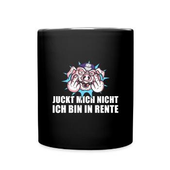 Pensionierung Juckt Mich Nicht Ich Bin In Rente - Tasse einfarbig - Schwarz - Vorne