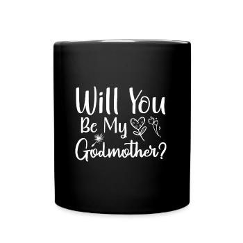 Aimeriez-vous être ma marraine? - Mug uni - noir - Devant