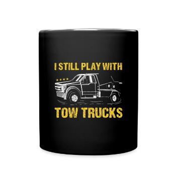 Je joue toujours avec l’opérateur de dépanneuse - Mug uni - noir - Devant