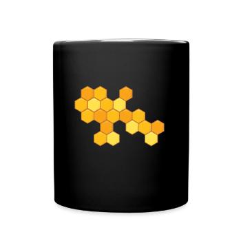 Honey Honey Bees Beekeeper Beekeeping Insect Nature Bee - Full Colour Mug - black - Front