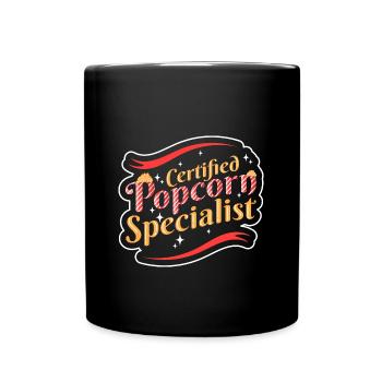 Popcorn - Tasse einfarbig - Schwarz - Vorne