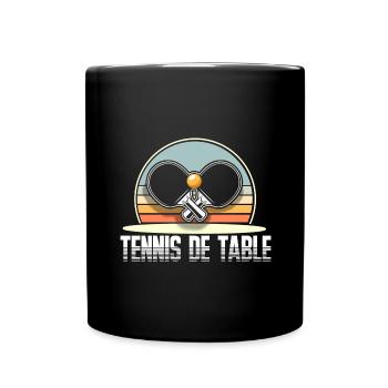 tennis de table - Mug uni - noir - Devant