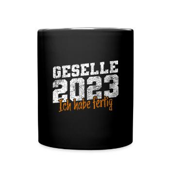 Geselle 2023 Gesellenprüfung - Tasse einfarbig - Schwarz - Vorne